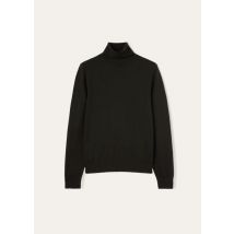 Loro Piana Sweater Neo Piuma Turtleneck, Black, Cashmere, Size 38