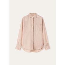 Loro Piana Neo André Shirt, Pink, Linen, Size 44