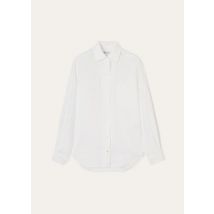 Loro Piana Neo André Shirt, White, Linen, Size 48