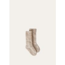 Loro Piana Dreamy Infant’s Socks, Beige, Silk, Size 6-9