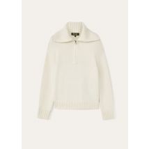 Loro Piana Sweater Parksville Pullover, White, Baby Cashmere, Size M