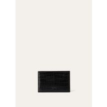 Loro Piana Extra Card Holder, Black, Alligator Leather, One-Size