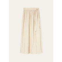 Loro Piana Leah Skirt, Natural, Linen, Size 38