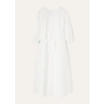 Loro Piana Mina Dress, White, Linen, Size 36