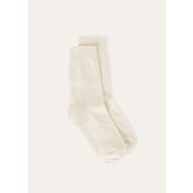 Loro Piana Cocooning Socks, White, Virgin Wool, Size S
