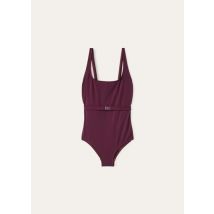 Loro Piana Marine One-Piece Swimsuit, Violet, Microfibre, Size 44