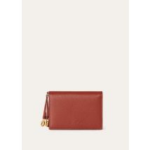 Loro Piana Extra Bifold Card Holder, Brick Red, Grained Calfskin, One-Size