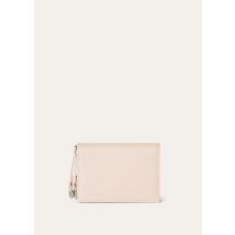 Loro Piana Extra Bifold Card Holder, Pink, Grained Calfskin, One-size