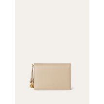 Loro Piana Extra Bifold Card Holder, Beige, Grained Calfskin, One-size