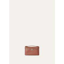 Loro Piana Handbag Extra Pocket Mini Pouch, Brick Red, Grained Calfskin, One-Size