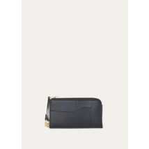 Loro Piana Kartenhalter Kartenetui Extra Pouch für Frau, Schwarz, Genarbtes Kalbsleder, Einheitsgröße