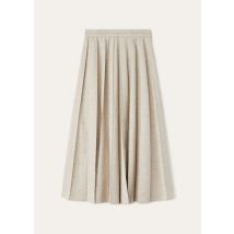 Loro Piana Fumiko Skirt, Beige, Linen/ Silk/ Virgin Wool, Size 48