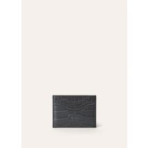 Loro Piana Extra Card Holder, Man, Blue, Alligator Leather, One-Size