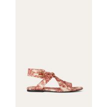 Loro Piana Shoes Yuki Sandal, Print, Leather, Size 39