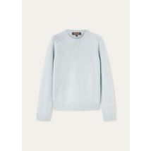 Loro Piana Sweater Parksville Crewneck, Light Blue, Baby Cashmere, Size XL