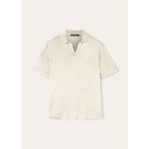 Loro Piana Valpiana Polo Shirt, Man, White, Cotton/ Silk, Size XXL