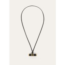 Loro Piana Caleidoscope Necklace, Black, Calfskin, One Size