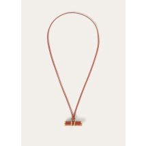 Loro Piana Caleidoscope Necklace, Brick Red, Calfskin, One-size