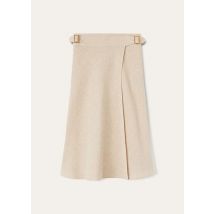 Loro Piana Irene Skirt, Beige, Linen, Size 36