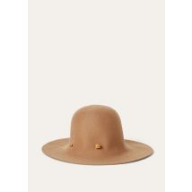 Loro Piana Evelyn Hat, Camel, Cashmere, Size M