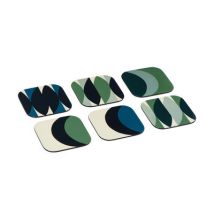 Maison Sarah Lavoine - Glass coaster Table in Wood, Lacquered wood - Color Blue - 9 x 9 x 0.2 cm - Designer Sarah Lavoine