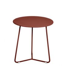 Fermob - Table d'appoint Cocotte en Métal, Acier peint - Couleur Rouge/Marron - 36 cm Ø34.5 cm - Designer Studio Fermob