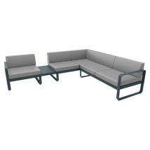 FERMOB - Sofa 3 Sitzer und mehr Bellevie en Metall, lackiertes Aluminium - Couleur Grau - 80 x 147.97 x 71 cm - Designer Pagnon & Pelhaître