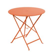 Fermob - Table pliante Bistro en Métal, Acier laqué - Couleur Orange - 74 cm Ø77 cm - Designer Studio Fermob