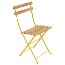 Fermob - Chaise pliante Bistro en Bois, Acier peint, Hêtre traité - Couleur Jaune - 42 x 82 cm - Designer Studio Fermob