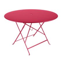 Fermob - Table pliante Bistro en Métal, Acier peint - Couleur Rose - 74 cm Ø117 cm - Designer Frédéric Sofia