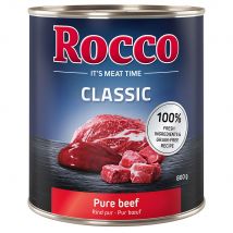 Rocco Classic 6 x 800 g Alimento umido per cani - Mix 2: 6 gusti a base di Manzo