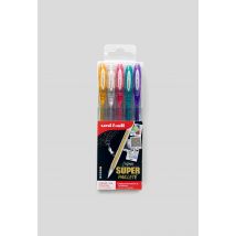 5 stylos roller, encre gel pailletée