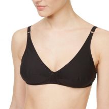 Soutien-gorge sans armatures en coton - Noir - 85A - Femme - Monoprix Femme