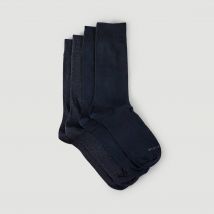 Bleu Foret - Lot de 2 paires de chaussettes en coton bleuforêt - Bleu foncé - 43-46 - Homme