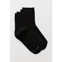 Bleu Foret - Lot de 2 paires de socquettes fantaisies en fil d'écosse bleuforêt - Noir - Unique - Femme
