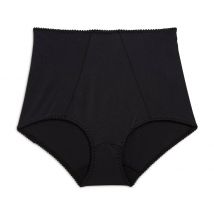 Culotte taille haute ventre plat effet satiné - Noir - 48-50 - Femme - Monoprix