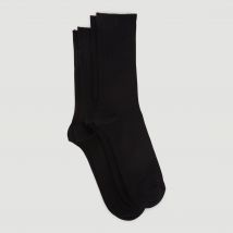 Bleu Foret - Lot de 2 paires de chaussettes à cotes en fil d'écosse bleuforêt - Noir - 39-42 - Homme