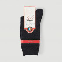 Labonal - Paire de chaussette en laine et soie labonal - Bleu foncé - 39-41 - Femme