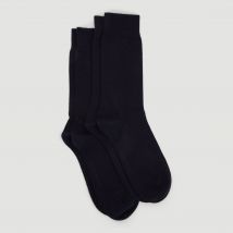 Bleuforet - Lot de 2 paires de chaussettes en laine merinos bleuforêt - Bleu marine - 39-42 - Homme