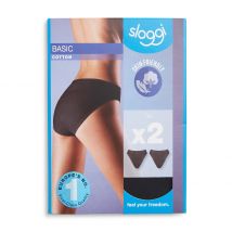 Sloggi - Lot de 2 culottes échancrées en coton sloggi - Noir - 46 - Femme