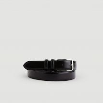 Ceinture unie,cuir lisse responsable - Noir - 100 - Homme - Monoprix