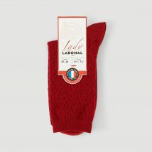 Labonal - Paire de chaussette en laine et soie labonal - Rouge foncé - 39-41 - Femme