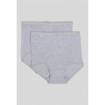 Sloggi - Lot de 2 culottes maxi en coton sloggi - Gris - 52 - Femme