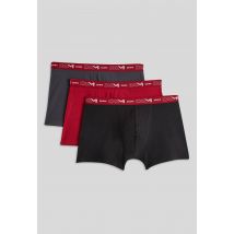 Dim - Lot de 3 boxers en coton multipack dim - Rouge - 4 - Homme