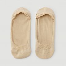 Lot de 2 paires de protège-pied en fil d'écosse spécial ballerines - Beige clair - Unique - Femme - Monoprix Femme