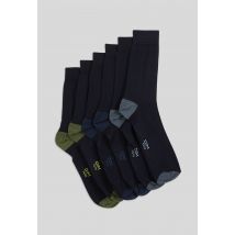 Dim - Lot de 3 paires de chaussettes talon pointe en coton dim - Bleu foncé - 43-46 - Homme