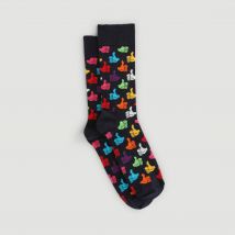 Happy Socks - Paire de chaussettes fantaisie en coton happy socks - Noir - Unique - Homme