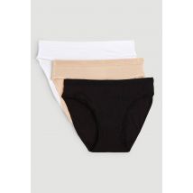 Dim - Lot de 3 slips en coton eco dim - Beige clair - 36-38 - Femme