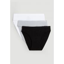 Dim - Lot de 3 slips en coton eco dim - Noir - 36-38 - Femme