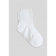 Paire de socquettes en fil d'écosse - Blanc - Unique - Femme - Monoprix Femme